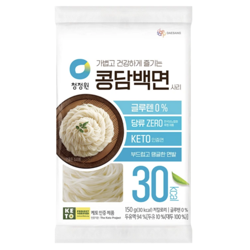 청정원 두부로 만든 콩담백면 면사리 150g 대용량 총 1200g, 1.2kg, 1세트