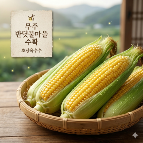 [로코팜] 무주 반딧불마을 아삭한 냉동 초당옥수수, 10개, 특품