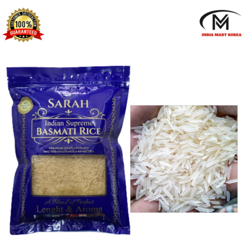 SARAH INDIAN SUPREME BASMATI RICE 바스마티 찐쌀 인도 맛있는 쌀 1KG 1개, 15개