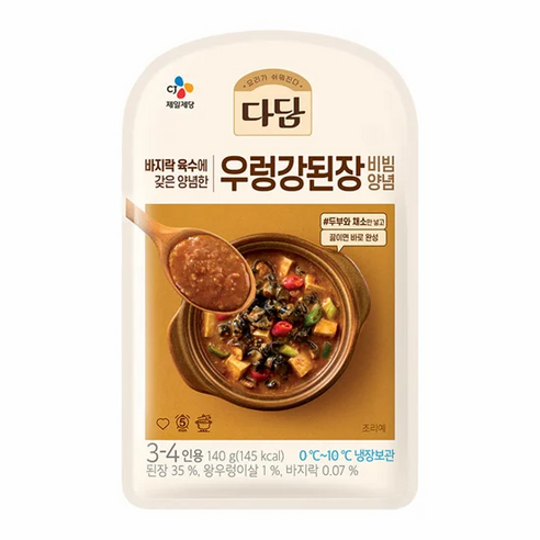 다담 우렁강된장 비빔양념, 140g, 3개