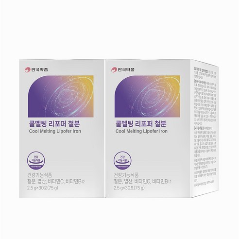 안국약품 쿨멜팅 리포퍼 철분, 2개, 30회분