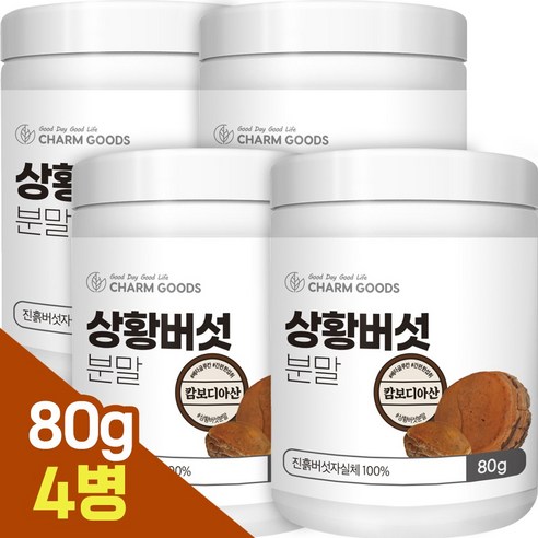 자연산 상황버섯 분말 가루 뽕나무 버섯 차 베타글루칸 80g