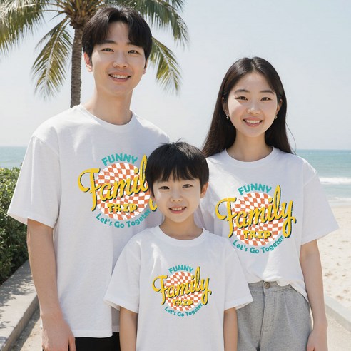 온어스샵 가족티셔츠 가족여행티 패밀리룩 반팔티 가족사진의상