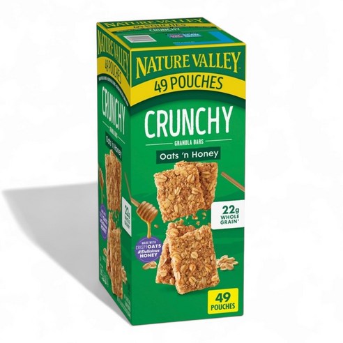 Nature Valley 네이쳐밸리 크런치 그래놀라 바 오트 앤 허니 42g x 49바 Granola Bar
