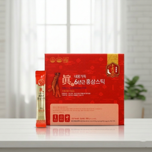 [1+1]진웰빙 내몸가득 진 6년근 홍삼스틱 10g 50포 2박스 선물용