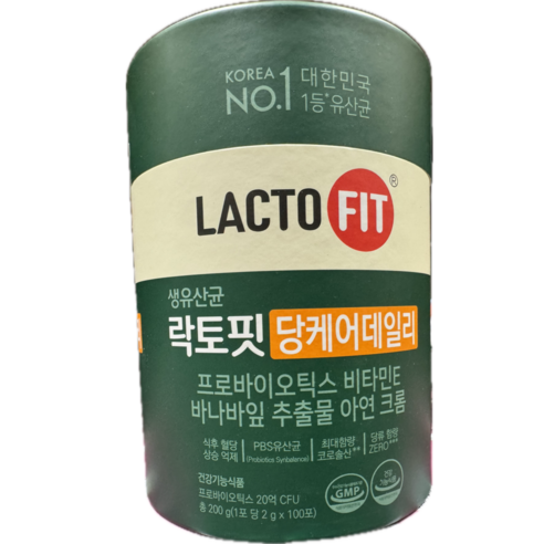 종근당건강 락토핏 당케어 데일리 2g 100포 대용량, 2g, 100개