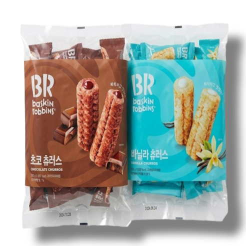 베스킨라빈스 초코+바닐라 츄러스 세트, 2개, 300g