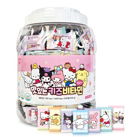 아텍스 산리오 캐릭터즈 맛있는 키즈 비타민, 500정, 1개