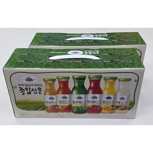 가야농장 꼬마병 종합선물세트 180ml x 12병 2세트