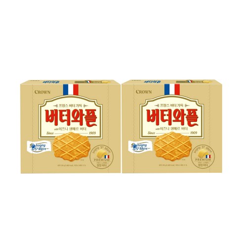 크라운제과 이즈니 버터와플