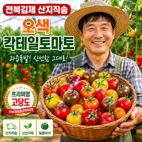 [전북김제] 오색칵테일토마토 달콤 신선 산지직송