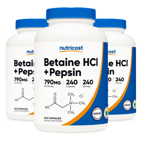 뉴트리코스트 베타인 HCI + 펩신 790mg 240회분