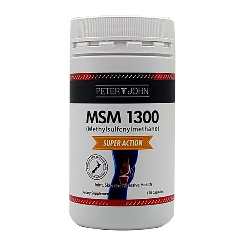 MSM 관절영양제 MSM 1300 4개 세트 PETER&JOHN 120캡슐, 1개, 480정