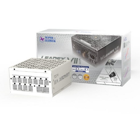 SuperFlower SF-1000F14XP LEADEX VII PRO PLATINUM WHITE ATX3.1 (PCIE5) 품위