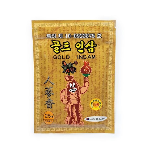 조아 골드인삼 파스 세트 붙이는패드 12x25매 300장 홍삼패드 찜질파스, 300매입, 12세트