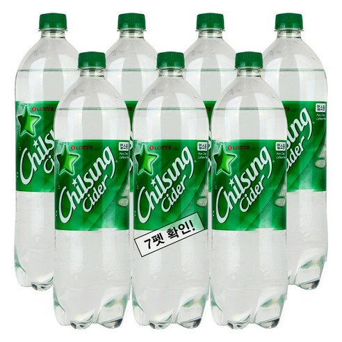 롯데 사이다1.25L 업소용 낱개, 1.25L, 7개
