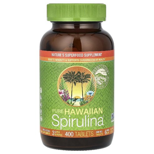 뉴트렉스하와이 퓨어 하와이언 스피루리나 Pure Hawaiian Spirulina 3g 400정, 1개, 400정