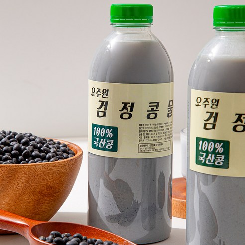[미식한가] 오주원 가마솥 전통방식 검정 콩물 1000ml / 100%국산, 1개, 1L
