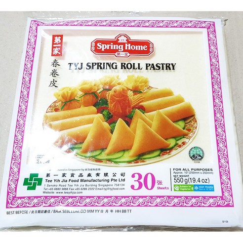랜시푸드 춘권피(10인치 18g&plusmn;1g x30개 550g) X30, 30개, 1g