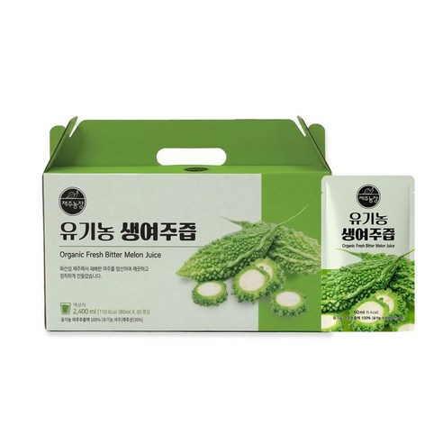 제주농장 유기농 생여주즙, 60개, 80ml