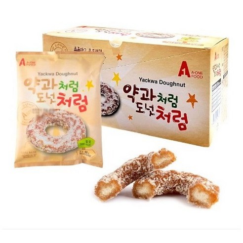 약과처럼도넛처럼 60G /약과 에이원 전통과자 간식 추억의간식 도넛, 60g, 12개