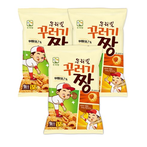 우리밀 꾸러기짱, 90g, 3개