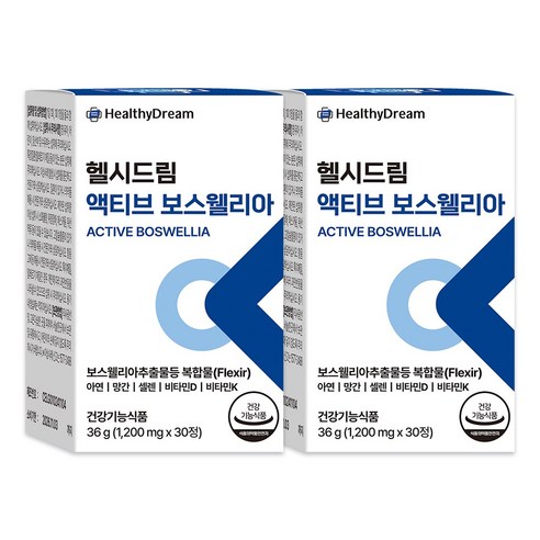 현직 의사가 개발한 헬시드림 관절 연골 관리 보스웰리아 비타민D 비타민K 1200mg