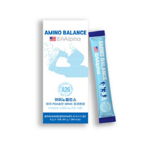 아미노밸런스 EAAlpha 류신단백질 아미노산보충제  BCAA의 36배효과 14포, 1박스