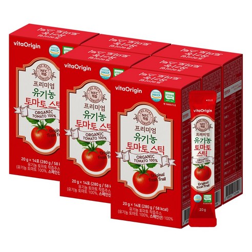 비타오리진 유기농 토마토스틱, 6박스, 280g