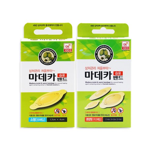 동국제약 마데카습윤밴드 소형 6매입X1개 + 혼합형 6매입X1개, 1세트
