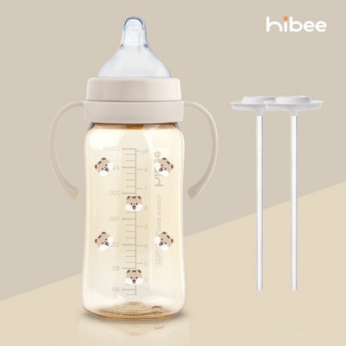 하이비 자기주도젖병 PPSU 270ml 젖병1P+젖꼭지1P+핸들1P+추타입2p or 간편타입2p, 핸들1p/간편타입2p/다람이샌드/젖꼭지 S(0개월), 1개, 270ml