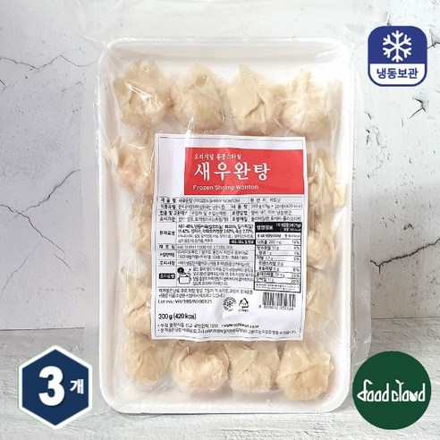 세미원푸드 냉동 새우완탕 새우만두 딤섬 (15g ), 300g, 3개
