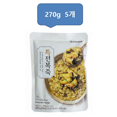 baro 아워홈 특전복죽, 270g, 5개