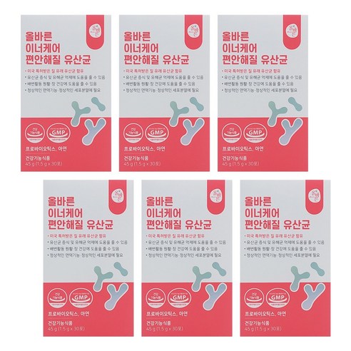 올바른 이너케어 편안해 질 유래 여성 유산균 장 케어 30포