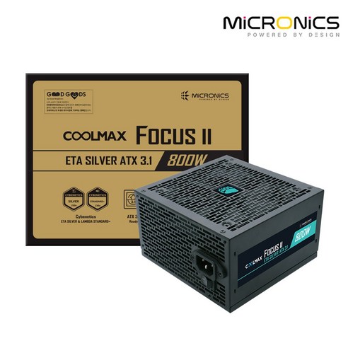 마이크로닉스 COOLMAX FOCUS II 800W ETA 실버 ATX3.1 PC 파워서플라이