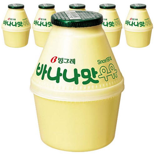 빙그레 바나나맛 우유, 바나나우유, 6개, 240ml