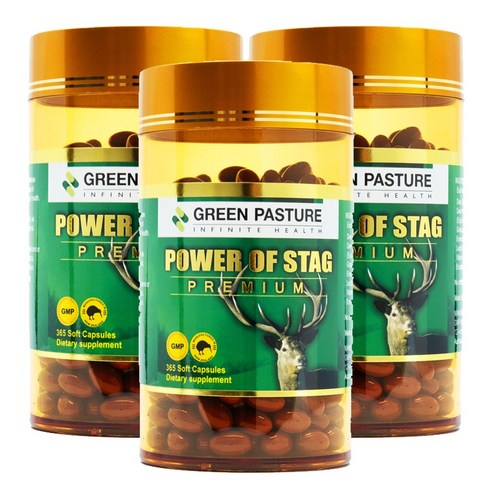 그린패스쳐(Green Pasture) 그린파스쳐 파워 오브 스택(녹용의힘) 365캡슐 X 3개