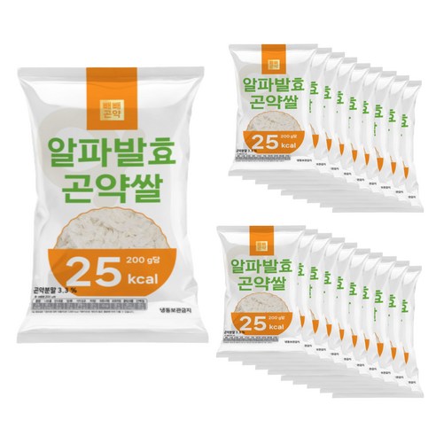 빼빼곤약 알파발효곤약쌀 200g x 20팩 (100g당 12.5kcal)