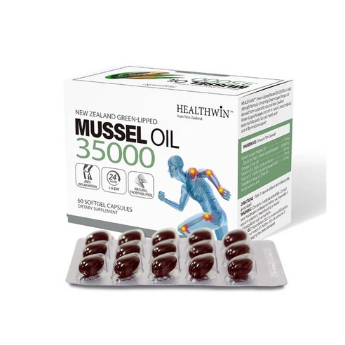 헬스윈 100% 뉴질랜드 초록입홍합오일 35000mg 60캡슐