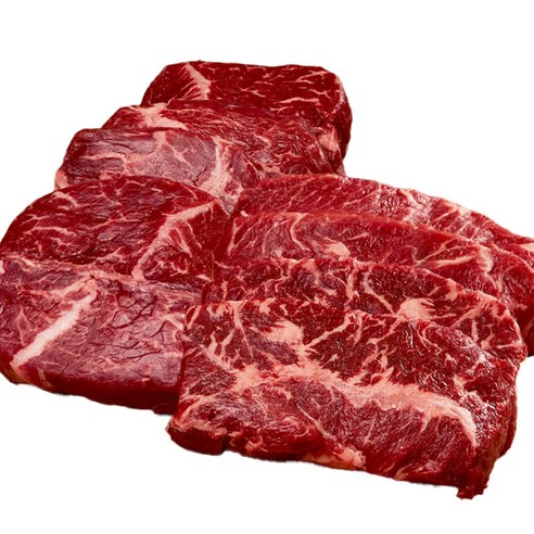[헤비스테이크] 부채살+토시살 스테이크(냉장, 당일발송) 1.44kg (부채살180gx4팩+토시살180gx4팩) 개별소포장