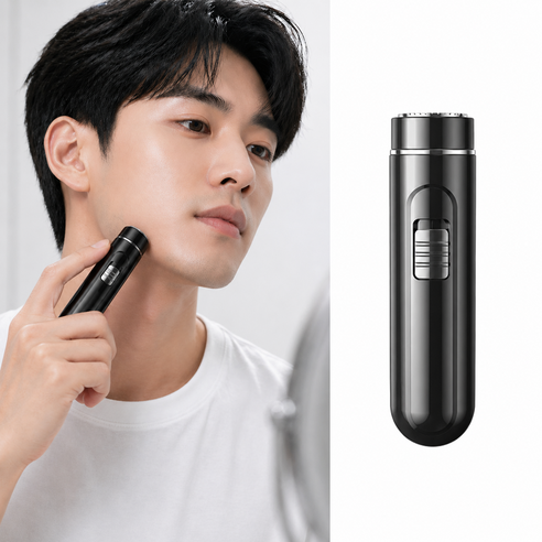 이온팩토리 충전식 남자 휴대용 면도기 미니 전기면도기
