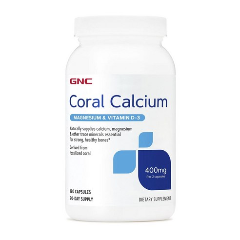 GNC 코랄 칼슘 마그네슘 & 비타민 D3 400mg 캡슐