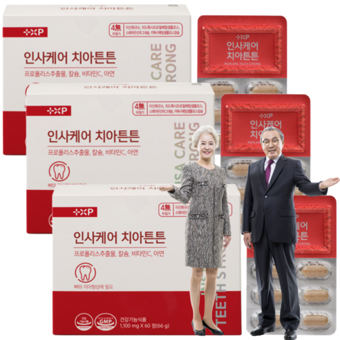 이가탄탄 정품 인사케어 원한다면 치아 건강 프로폴리스 칼슘 영양제, 4개, 30정