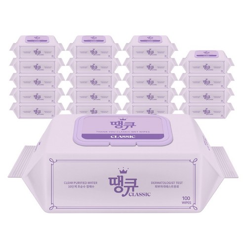 땡큐 오리지널 물티슈 100매(캡형), 230g, 100매, 20개