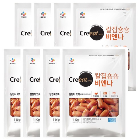 CJ 크레잇 칼집숑숑 비엔나 1kg, 8개, 1kg