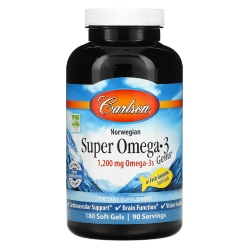 노르웨이 수퍼 오메가3 단백질 비타민D 칼슨 omega3 600mg 180 캡슐, 1개, 180정