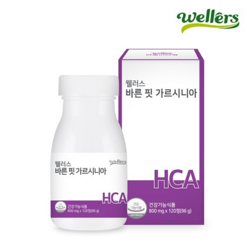 웰러스 바른 핏 가르시니아, 1개, 120정