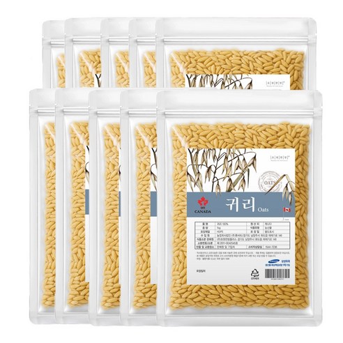 초원한방플러스 캐나다산 귀리쌀 귀리밥, 1개, 10kg