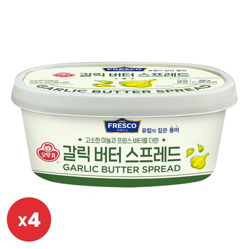 오뚜기 프레스코 갈릭버터 스프레드 200g 4개, 단품, 200g