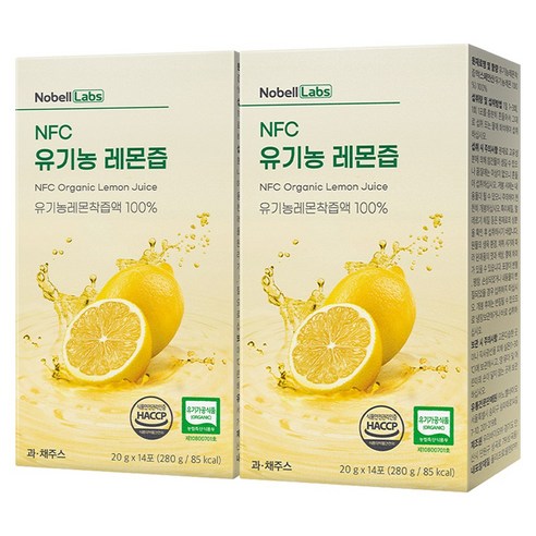 노벨랩스 NFC 유기농 레몬즙, 2개, 280g